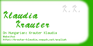 klaudia krauter business card